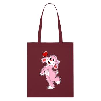 Rabbit Bride Veil Wedding - Stanley/Stella Organic Tote Bag - burgundy - Front