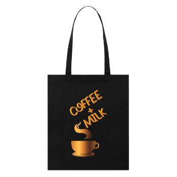 Coffee & Milk - Stanley/Stella Organic Tote Bag - black - Front