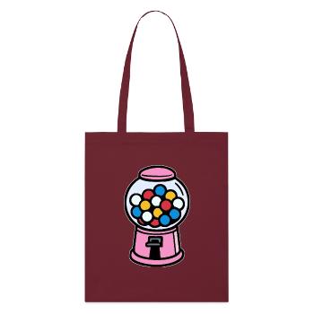 Machine à chewing-gum rétro rose - Tote bag bio Stanley/Stella - bordeaux - Devant