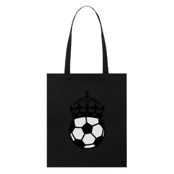 soccer crown - Stanley/Stella Organic Tote Bag - black - Front