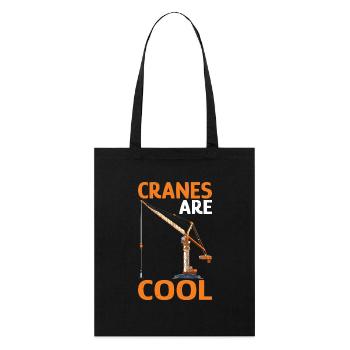 Cranes Are Cool - Stanley/Stella Bio-Stoffbeutel - Schwarz - Vorne