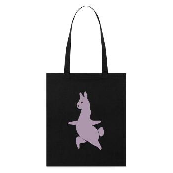Lama Alpaga Workout Yoga Silhouette Minimaliste - Tote bag bio Stanley/Stella - noir - Devant
