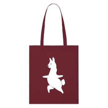 Lama Alpaga Workout Yoga Silhouette Minimaliste - Tote bag bio Stanley/Stella - bordeaux - Devant