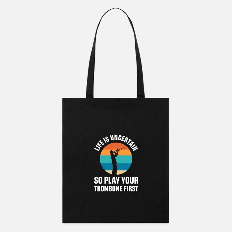 Blasmusik Instrument Posaune Posaunen Kostüm - Stanley/Stella Bio-Stoffbeutel - Schwarz