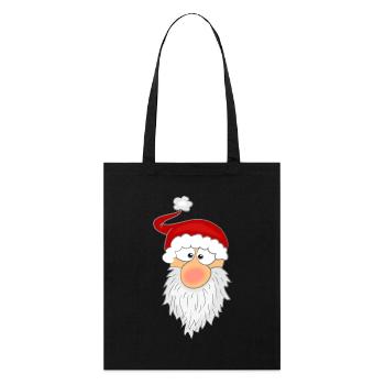 Visage du Père Noël - Tote bag bio Stanley/Stella - noir - Devant