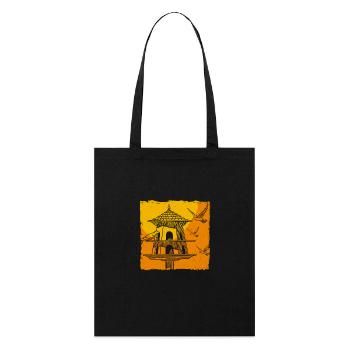 alimentation des oiseaux - Tote bag bio Stanley/Stella - noir - Devant