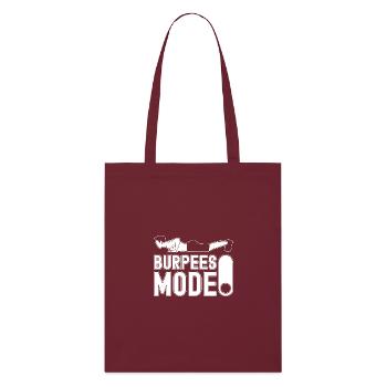 Gym Junkies Burpees Mode On Calisthenics Fitness - Stanley/Stella Bio-Stoffbeutel - Burgunderrot - Vorne