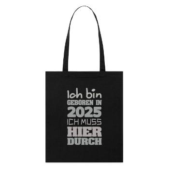 Bin 2025 - Stanley/Stella Bio-Stoffbeutel - Schwarz - Vorne