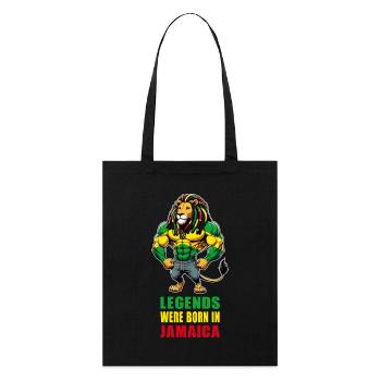Jamaika Löwen Reggae Musik - Stanley/Stella Bio-Stoffbeutel - Schwarz - Vorne