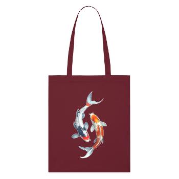 Carpe koï - Tote bag bio Stanley/Stella - bordeaux - Devant