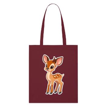 roe deer - Stanley/Stella Organic Tote Bag - burgundy - Front