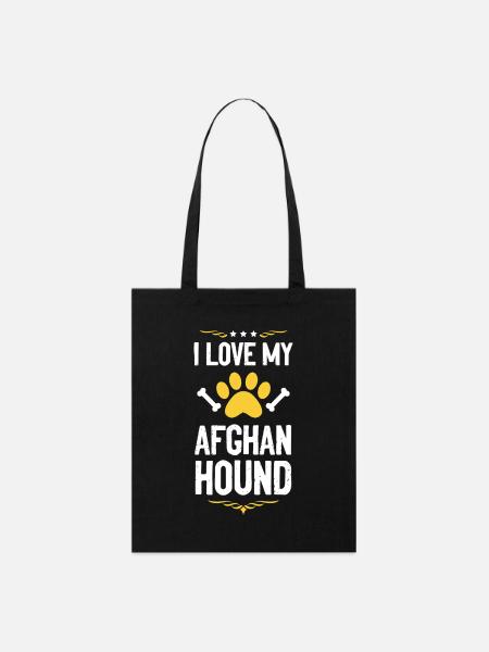 I love my Afghan Hound - Stanley/Stella Organic Tote Bag - black