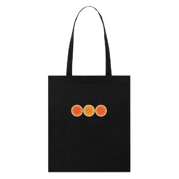 Orange - Stanley/Stella Bio-Stoffbeutel - Schwarz - Vorne
