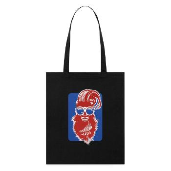 tete de mort hipster barbu skull crane design fant - Tote bag bio Stanley/Stella - noir - Devant