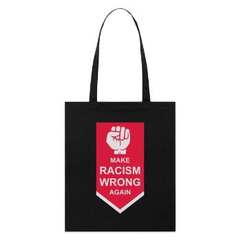 make racism wrong again - Stanley/Stella Bio-Stoffbeutel - Schwarz - Vorne