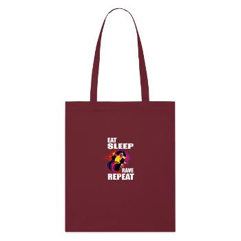 Eat Sleep Rave Repeat - Stanley/Stella Bio-Stoffbeutel - Burgunderrot - Vorne