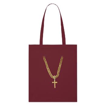 bling christentum gott - Stanley/Stella Bio-Stoffbeutel - Burgunderrot - Vorne