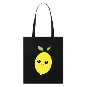 Citron, Citron vert, Citron vert, Fruits, Fruits, Végétalien - Tote bag bio Stanley/Stella - noir - Devant