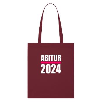 Abitur 2024 - Stanley/Stella Bio-Stoffbeutel - Burgunderrot - Vorne