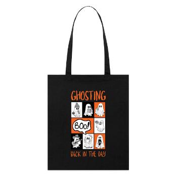 Fantôme, Halloween - Tote bag bio Stanley/Stella - noir - Devant