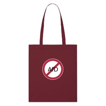 Stop Afd - Stanley/Stella Bio-Stoffbeutel - Burgunderrot - Vorne
