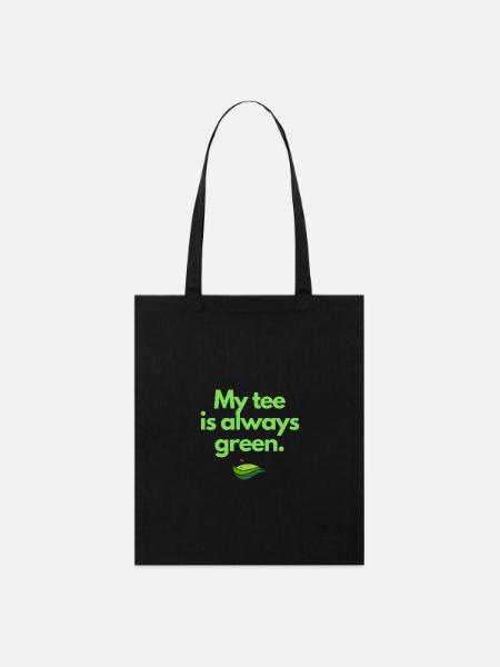 My tee is always green. Be happy and play Golf. - Stanley/Stella Bio-Stoffbeutel - Schwarz
