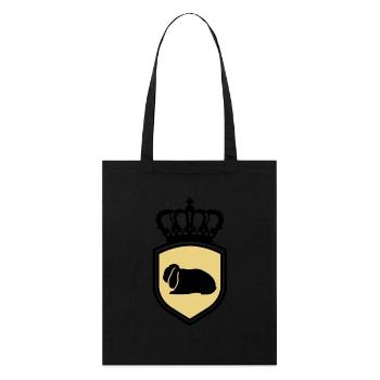 NHD emblem Dwarf Lop rabbit coat of arms crown - Stanley/Stella Organic Tote Bag - black - Front