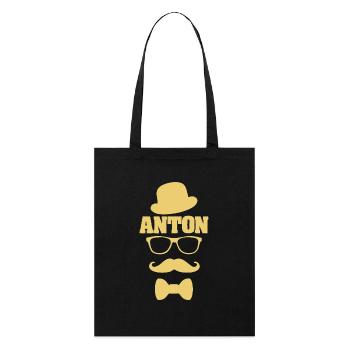 First name Anton - Stanley/Stella Organic Tote Bag - black - Front