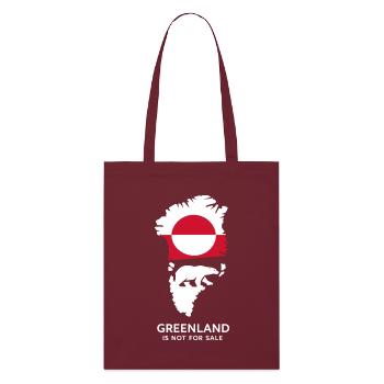 Greenland Polar Bear Flag Arctic Nature Gift - Stanley/Stella Organic Tote Bag - burgundy - Front