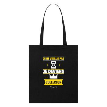 Cadeau d'anniversaire original collector - Tote bag bio Stanley/Stella - noir - Devant