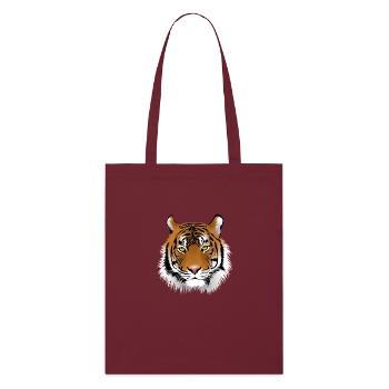 tête de tigre - Tote bag bio Stanley/Stella - bordeaux - Devant