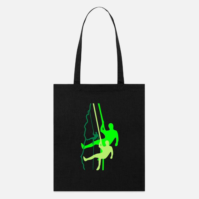 Kletterer beim Abseilen - Stanley/Stella Bio-Stoffbeutel - Schwarz