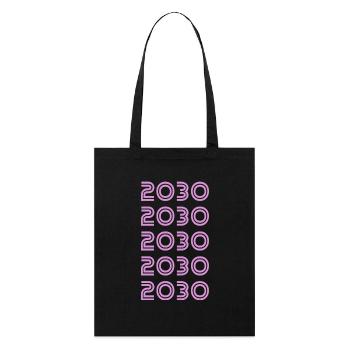 2030 - Stanley/Stella Organic Tote Bag - black - Front