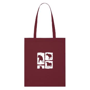 Bovins de buffle Bœufs - Tote bag bio Stanley/Stella - bordeaux - Devant