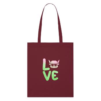 Bovins de buffle Bœufs - Tote bag bio Stanley/Stella - bordeaux - Devant