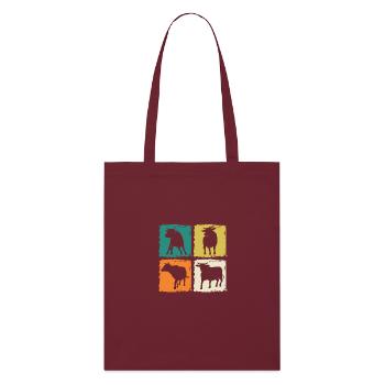 Bovins de buffle Bœufs - Tote bag bio Stanley/Stella - bordeaux - Devant