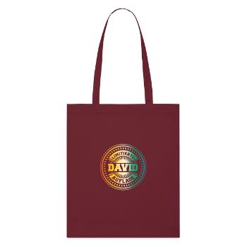 David - Stanley/Stella Organic Tote Bag - burgundy - Front