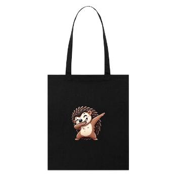 Cooler Igel Cartoon Dab Dabbing Tanz - Stanley/Stella Bio-Stoffbeutel - Schwarz - Vorne