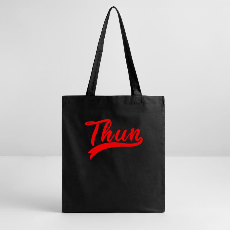 Thun Script Red Logo Stanley/Stella Organic Tote Bag