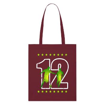 Football maillot numéro 12 - Tote bag bio Stanley/Stella - bordeaux - Devant