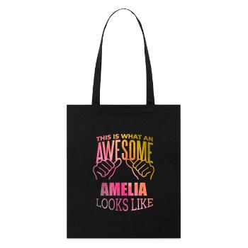 Amelia - Tote bag bio Stanley/Stella - noir - Devant
