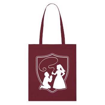 Silhouette du couple marié et marié - Tote bag bio Stanley/Stella - bordeaux - Devant