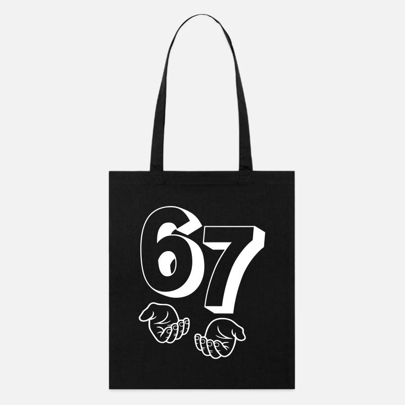 76 "six seven" hands - Stanley/Stella Bio-Stoffbeutel - Schwarz
