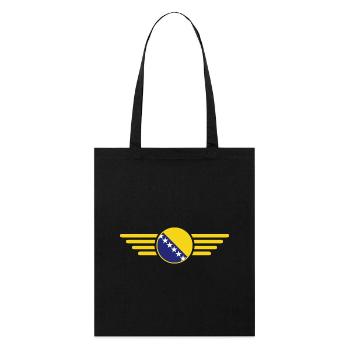 J’aime la Bosnie, T-shirt design de style élégance - Tote bag bio Stanley/Stella - noir - Devant