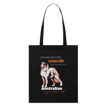 Aussie Shepherd character loyalty friendship - Stanley/Stella Organic Tote Bag - black - Front