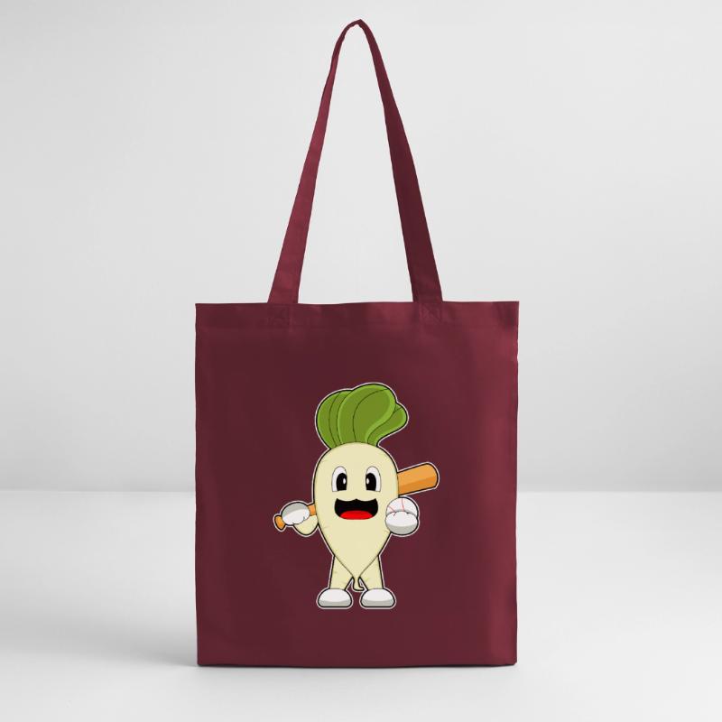 Radieschen Baseball Baseballschläger Stanley/Stella Bio-Stoffbeutel