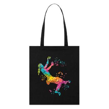 Boulderer Colorsplash Boulder Bouldern - Stanley/Stella Bio-Stoffbeutel - Schwarz - Vorne