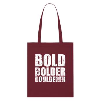 Bloc Bold Bolder Boulderer - Tote bag bio Stanley/Stella - bordeaux - Devant