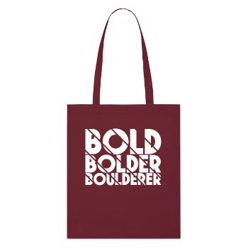 Bloc Bold Bolder Boulderer - Tote bag bio Stanley/Stella - bordeaux - Devant