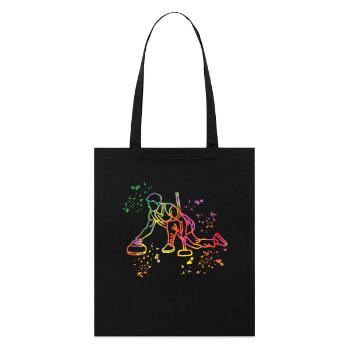 Curler Winter Sports Curling - Stanley/Stella Organic Tote Bag - black - Front